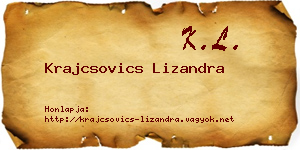 Krajcsovics Lizandra névjegykártya